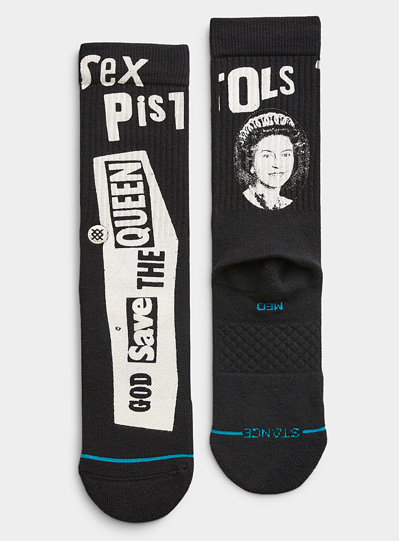 Stance Patterned Black Sex Pistols socks for men
