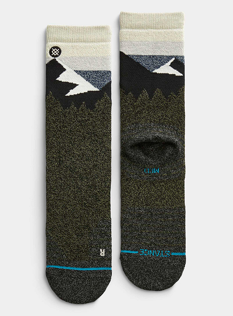 Stance Patterned Blue Graphic mountain sock for men