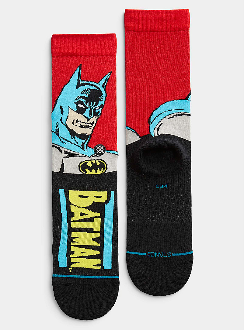Stance Patterned Black Batman sock for men