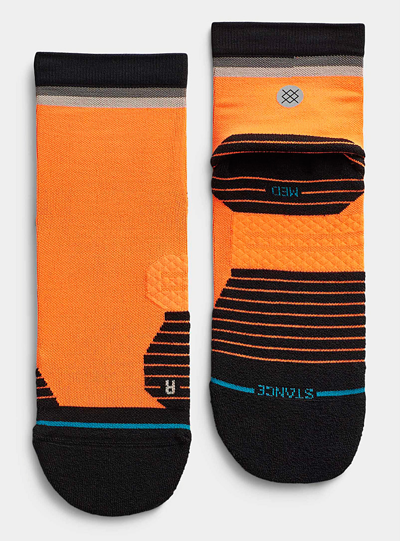 Stance Orange Maxed running sock for men