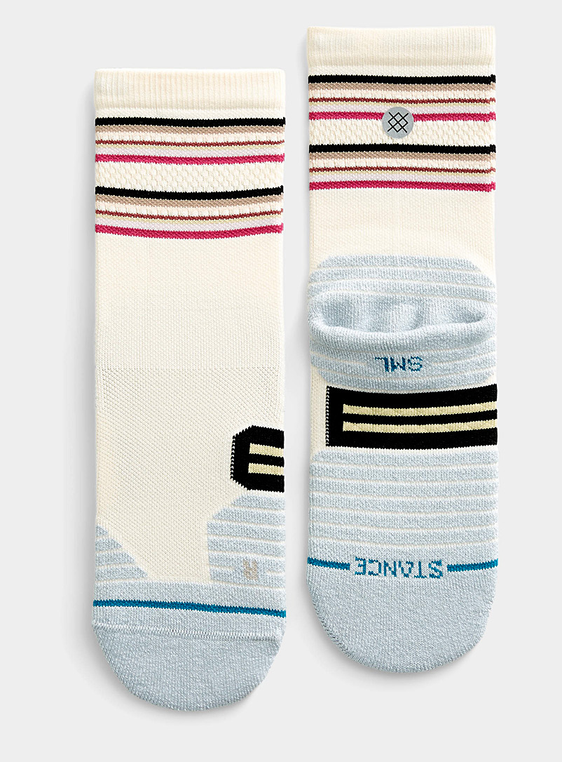 Stance Ivory White Colourful stripe socks for women