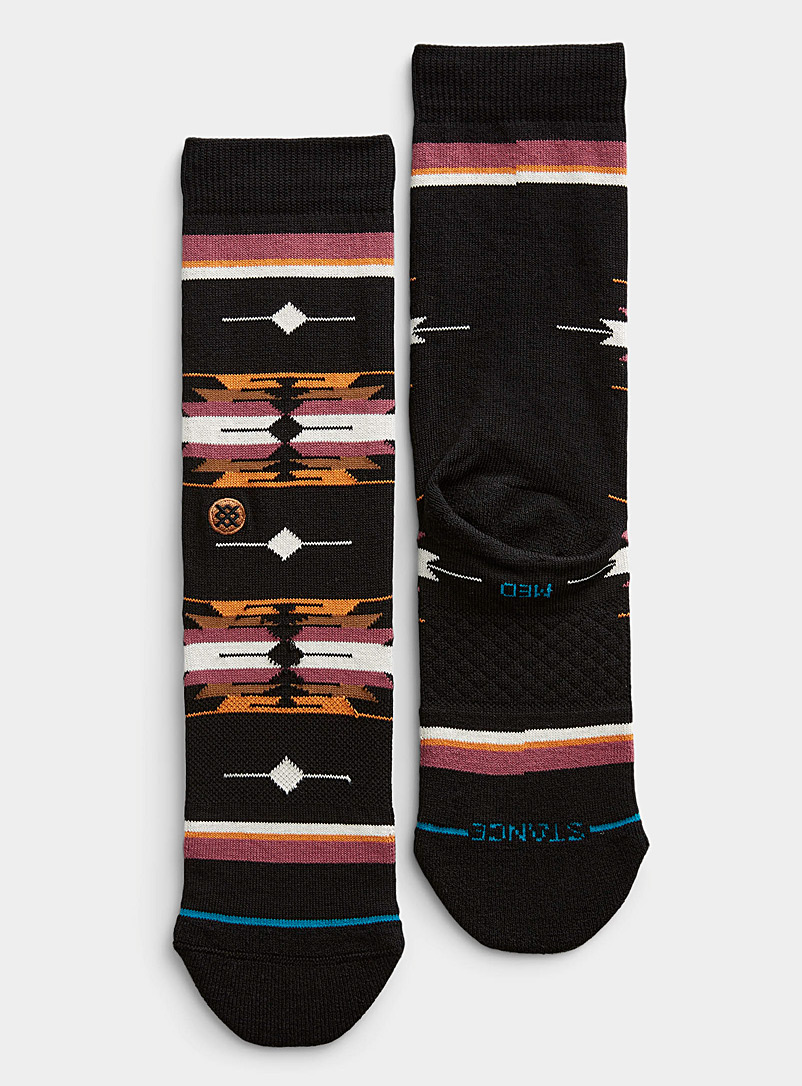 Stance Patterned Black Geo pattern sock for men