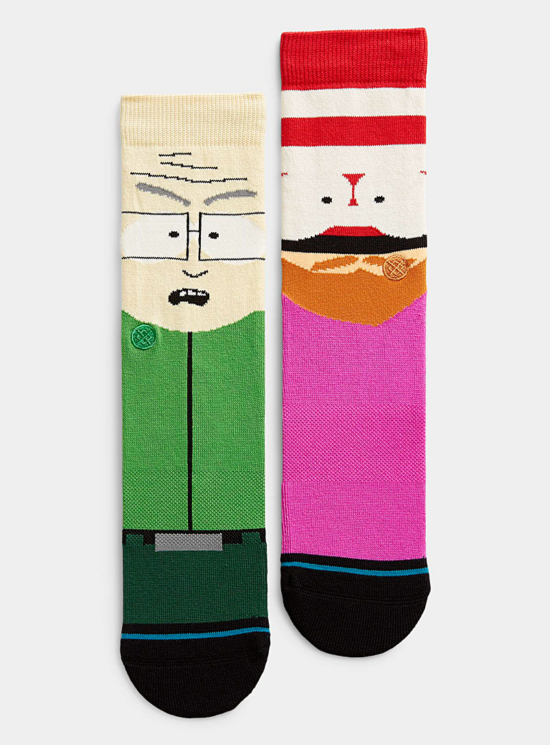 Stance Patterned Green South Park sock for men