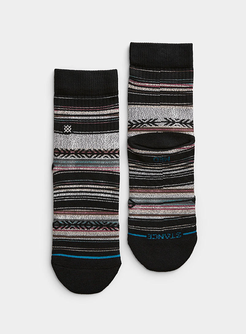 Stance Assorted black  Nomad stripe sock for men