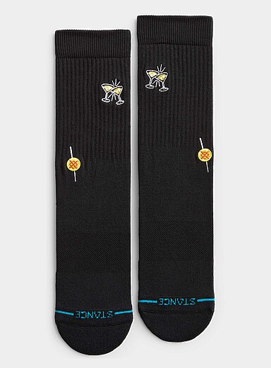 Stance Black Martini black socks for men