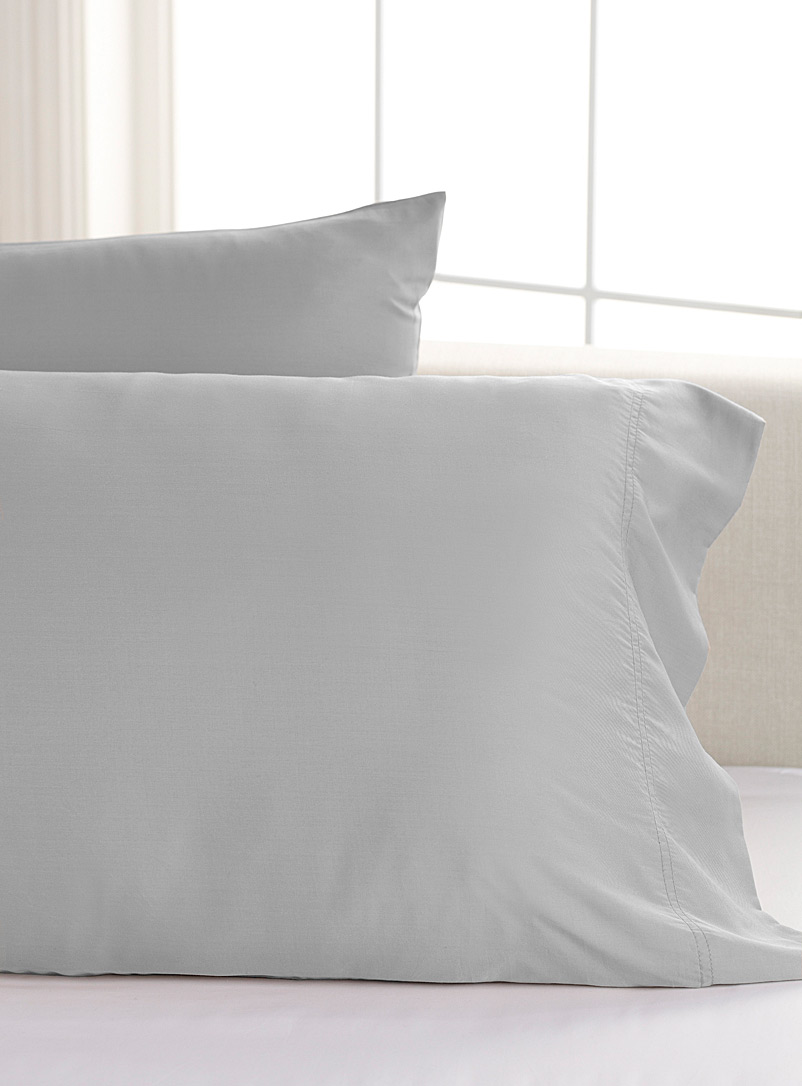 Simons Maison Light Grey Bamboo rayon pillowcases, 300 thread count Set of 2