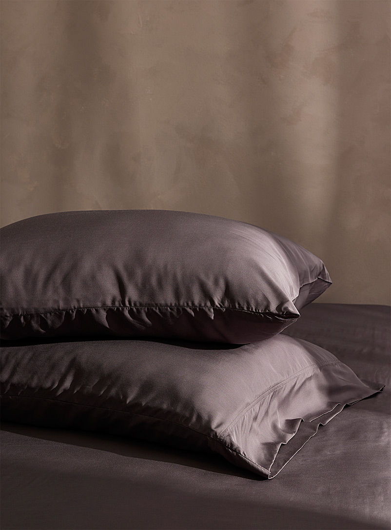 Simons Maison Charcoal Bamboo rayon 300-thread-count pillowcases Set of 2