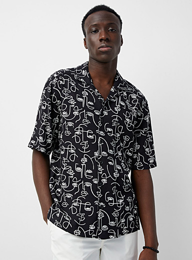 Patterned camp shirt Comfort fit | Le 31 | Shop Men's Patterned Shirts ...