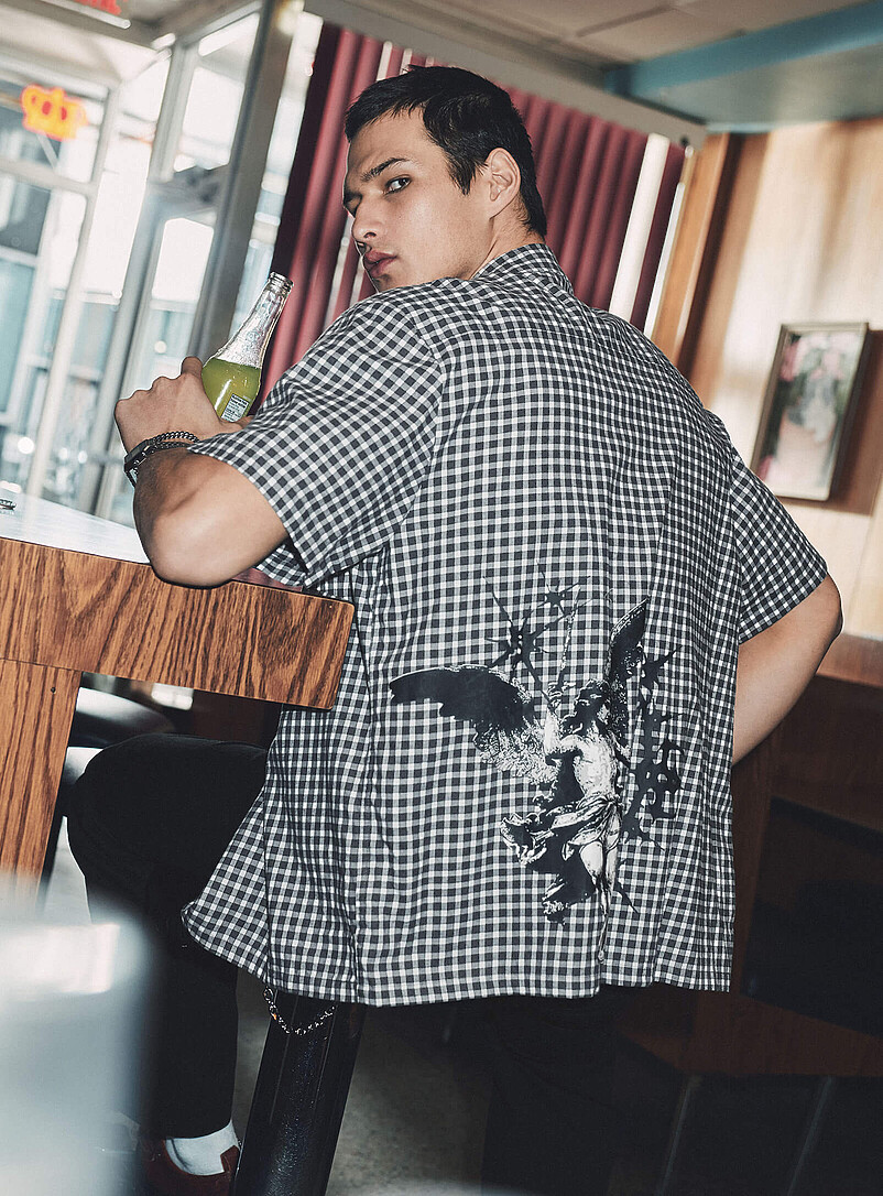 Djab: La chemise minicarreaux et imprim&eacute;s gothiques Assorti pour homme