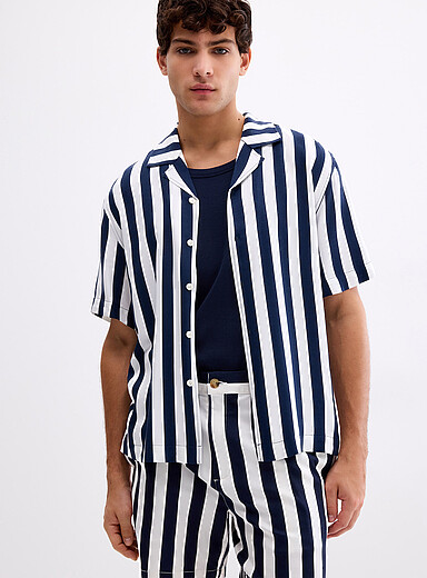 La chemise cabana rayures parasol <b>Coupe confort</b>