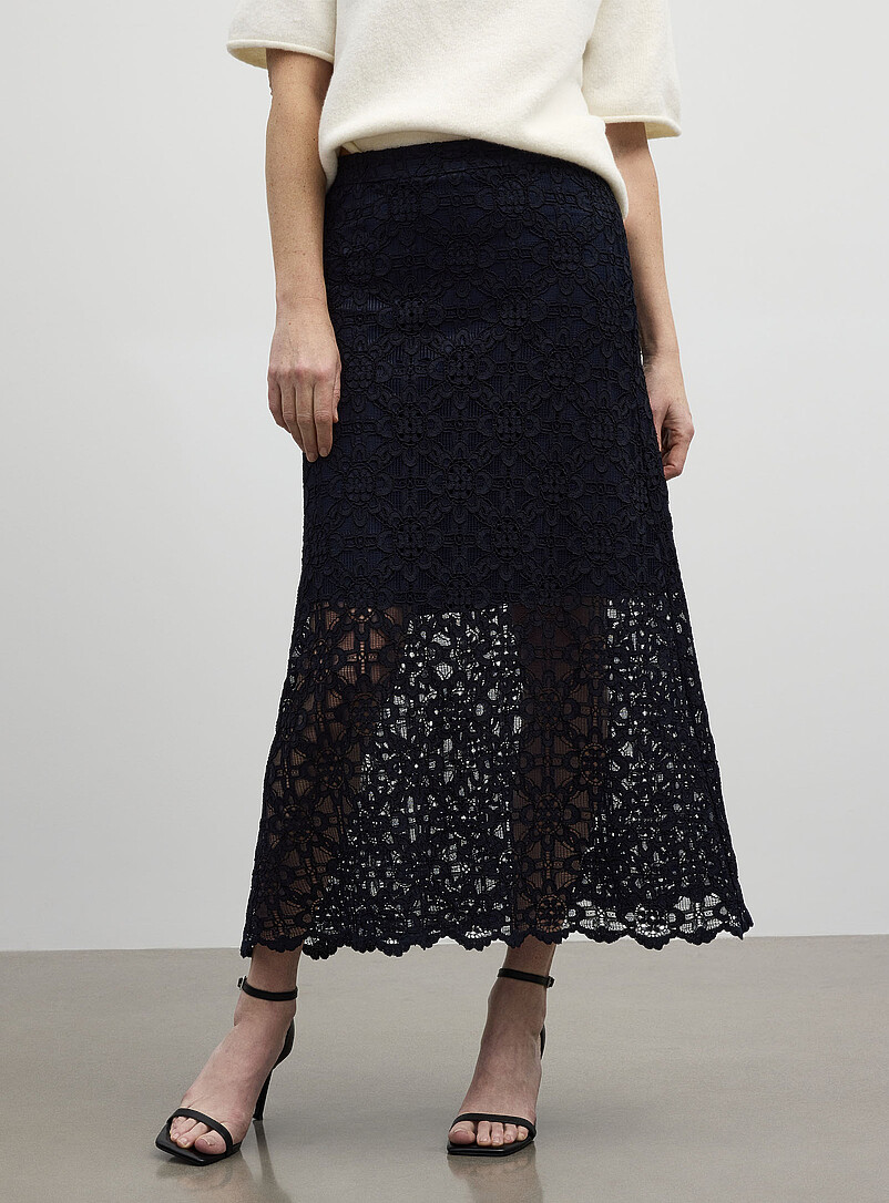 Floral guipure maxi skirt product image 2
