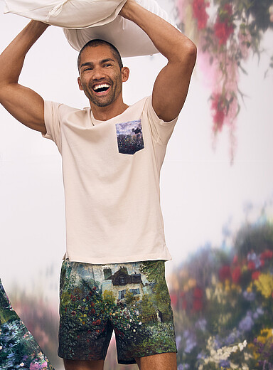 Poetic painting poplin boxer Organic cotton <b>A Tribute to Claude Monet Collection</b>