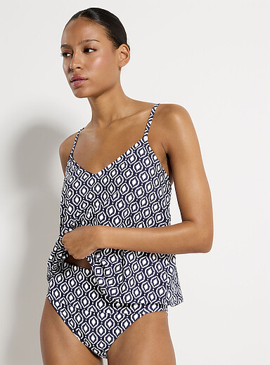 Le tankini fluide mosa&iuml;que hexagonale