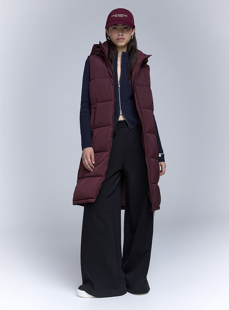 Manteau Long Sans Manches Avec Capuche Pour Femme - Gilet Chaud D'hiver, Poches, Tailles S à 3XL - 5
