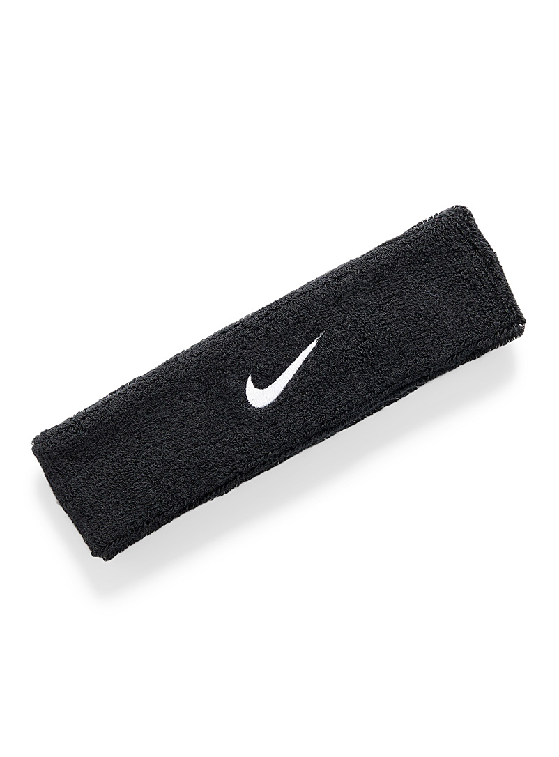 Nike Black Terry Swoosh headband for men