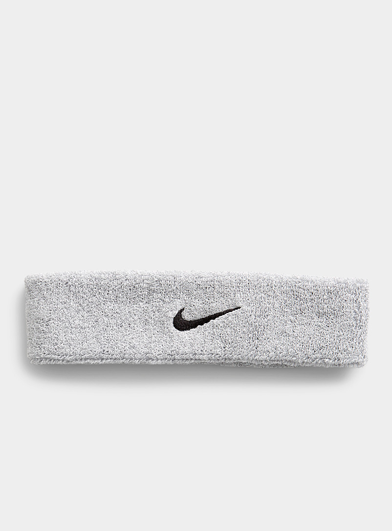 Nike Grey Terry Swoosh headband for men