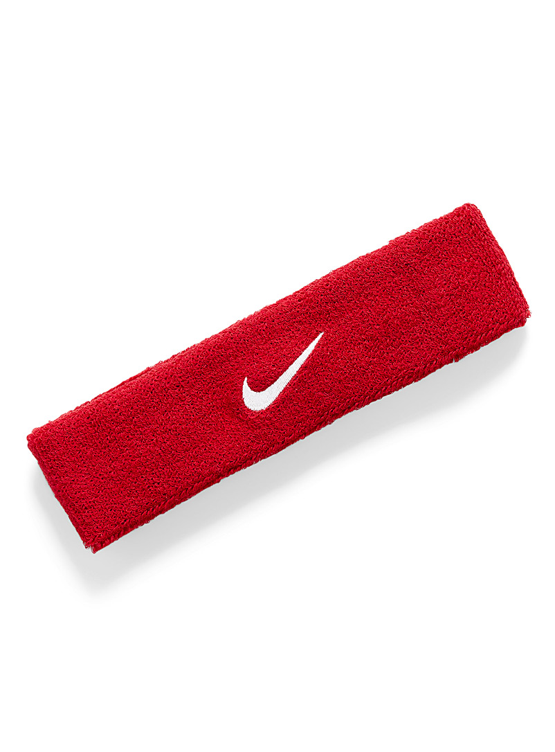 Nike Red Terry Swoosh headband for men