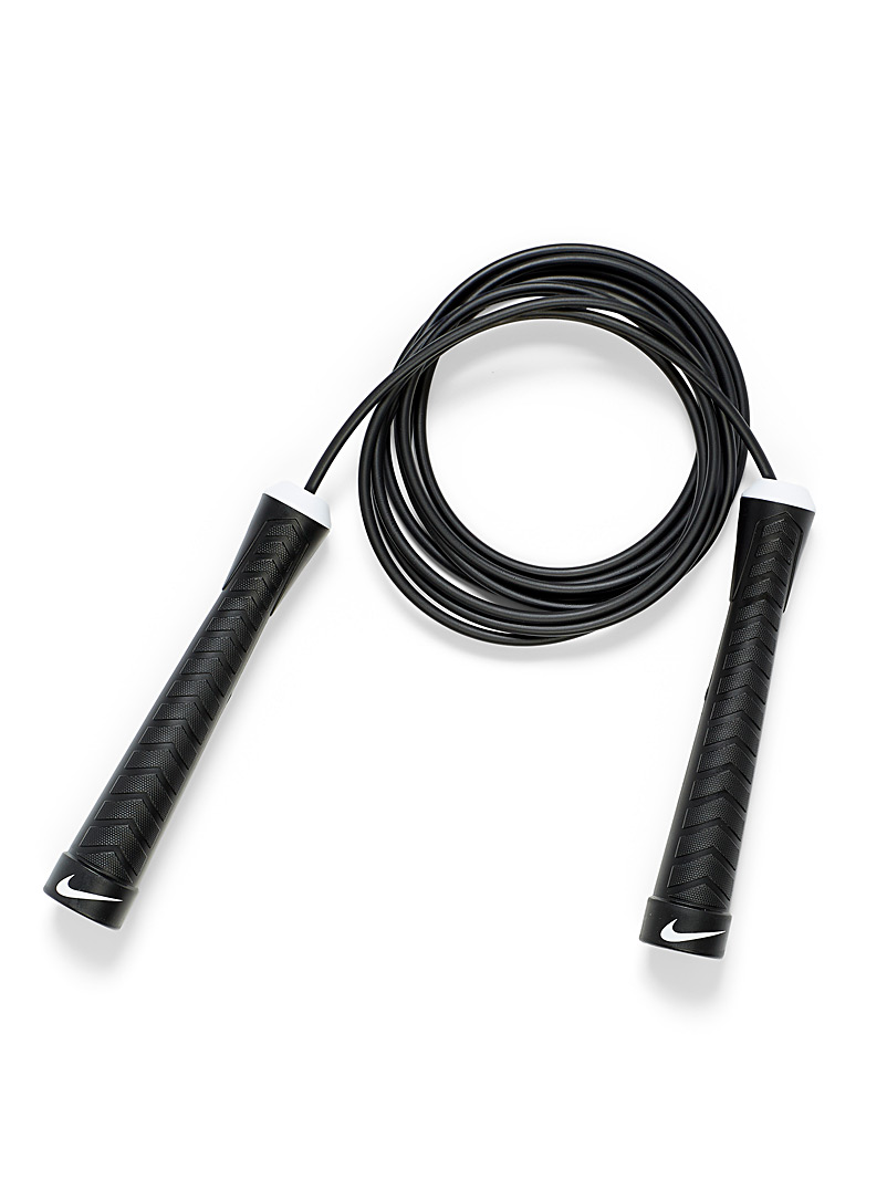 Nike Black and White Fundamental 9 in. jump rope for women