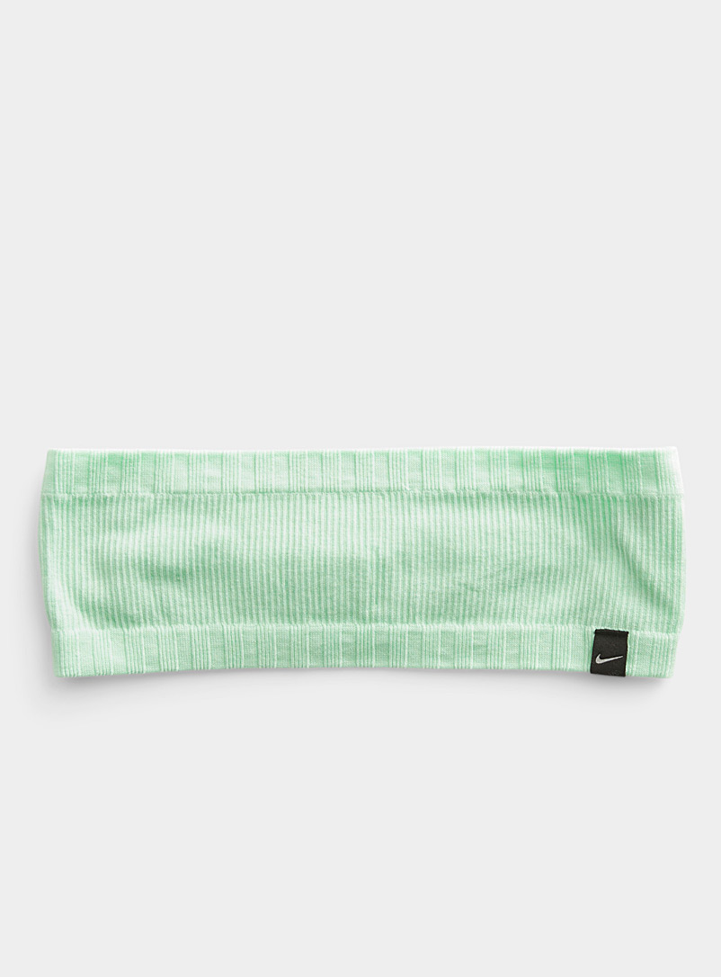 Nike: Le bandeau côtelé sans couture Vert pâle-lime pour femme
