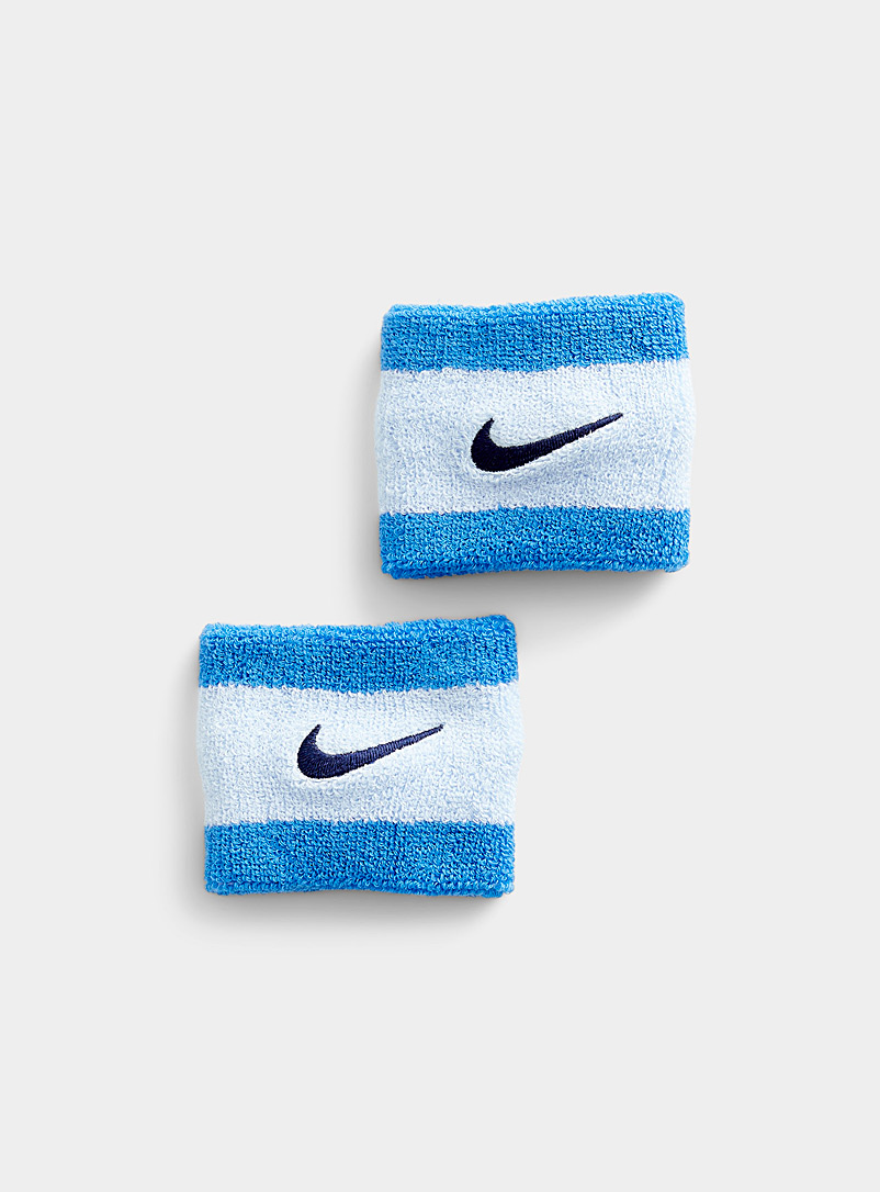 Nike Patterned Blue Terry stripe wristband Set of 2 for men