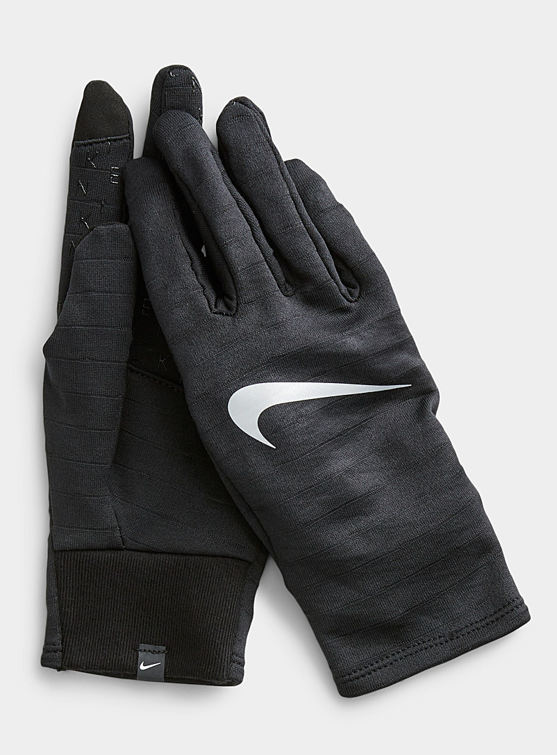 Nike Black 3D jersey running gloves for men