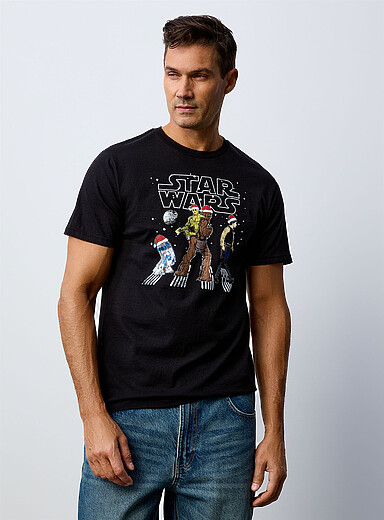 Le 31 Black Christmas Star Wars T-shirt for men