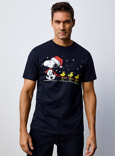 Le 31: Le t-shirt Snoopy festif Bleu marine - Bleu nuit pour homme