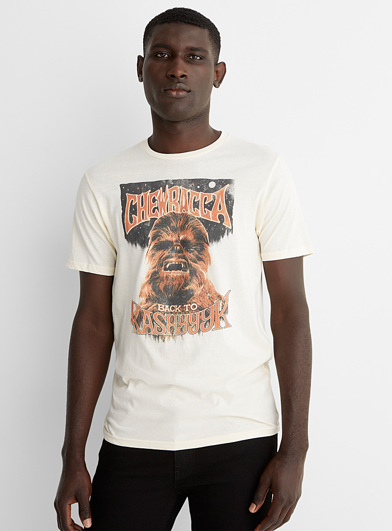Le 31 Cream Beige Chewbacca T-shirt for men