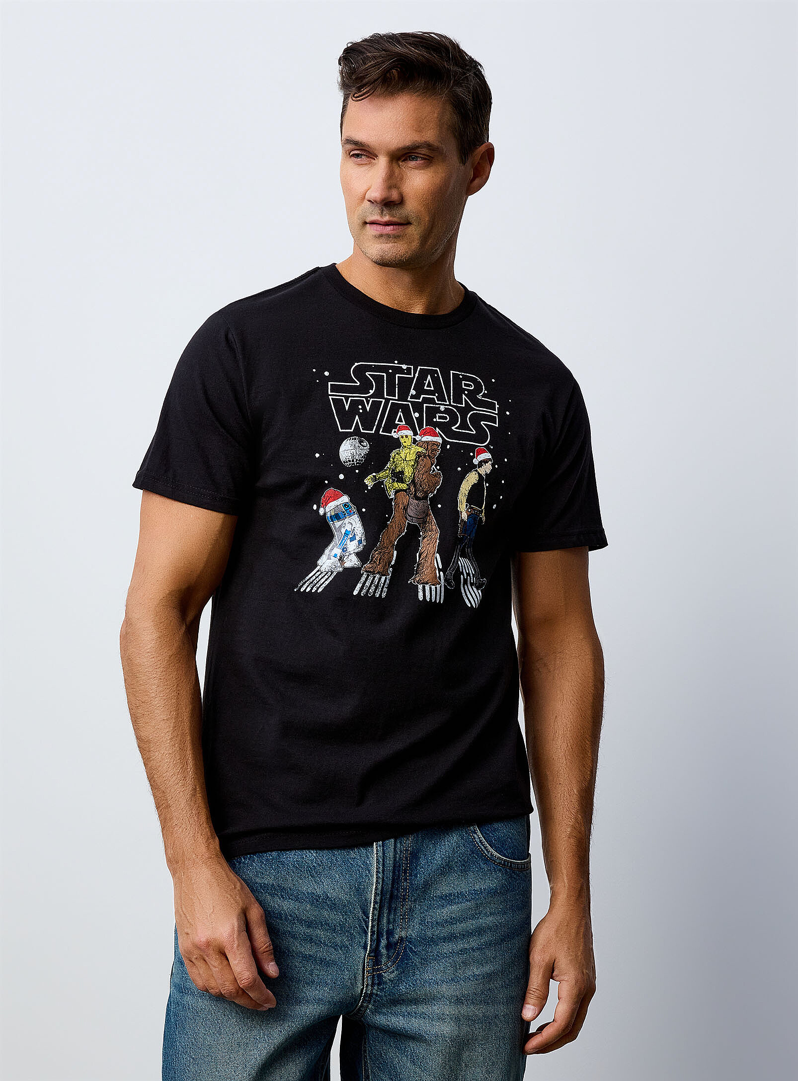 Le 31 - Le t-shirt Star Wars de Noël (Homme, Noir, PETIT)