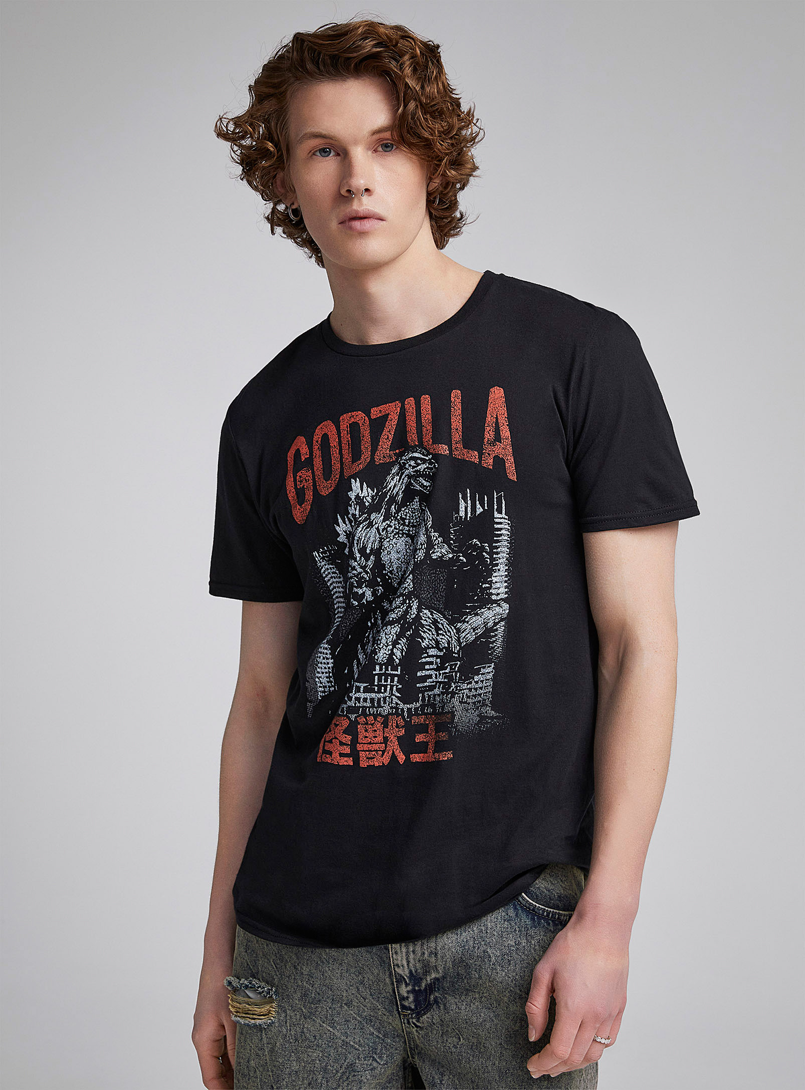 Djab Godzilla Graphic T-shirt In Black
