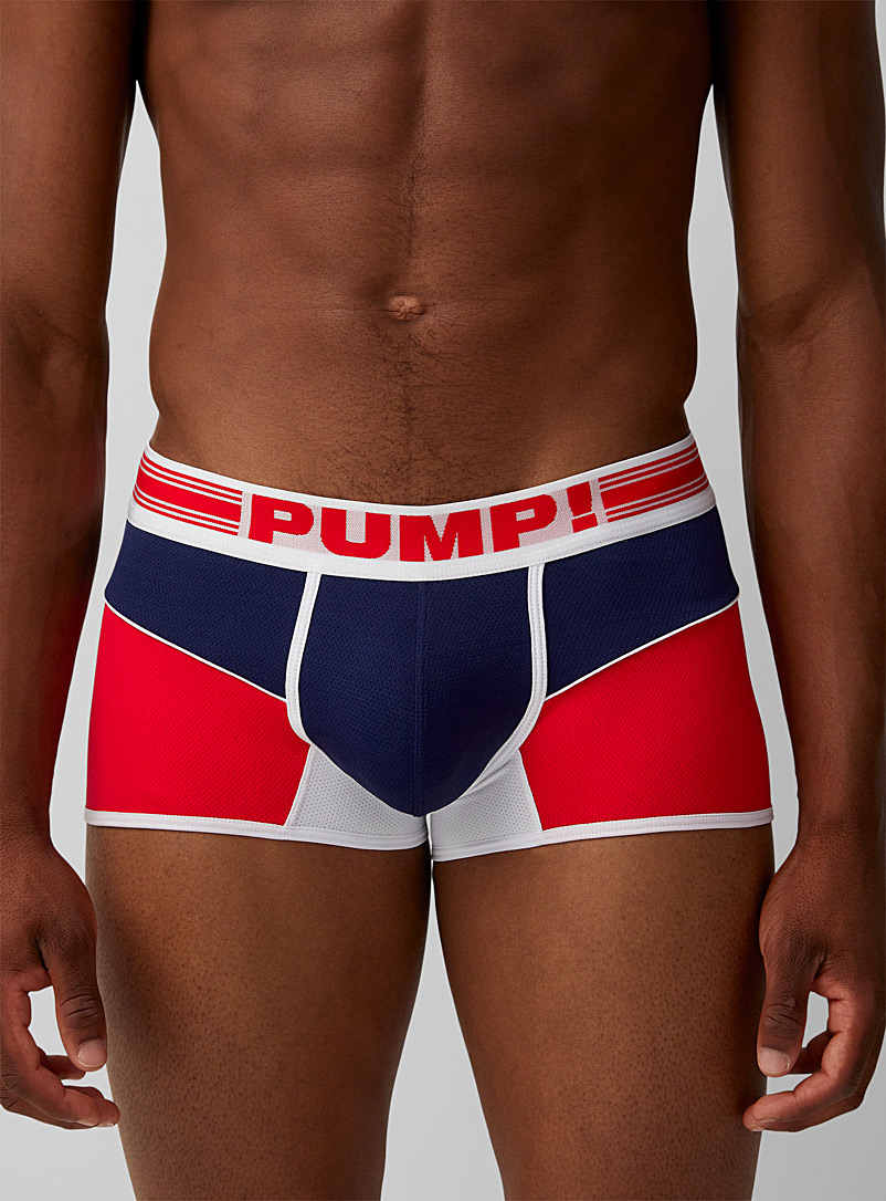 Pump! Patterned Red Academy trunk for men