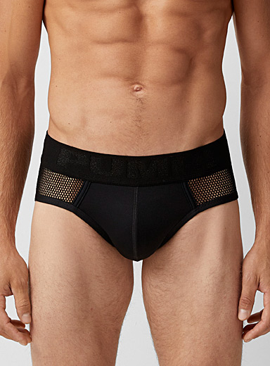 Pump! Black Switch micro-mesh cropped brief for men