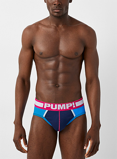 Pump! Patterned Blue Sugar Rush micro-perforated brief for men
