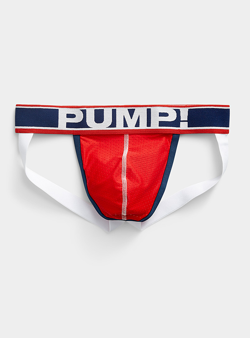 Pump!: Le slip suspensoir Fever Rouge à motifs pour homme