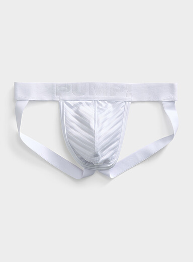 Le slip suspensoir rayures diaphanes Whisper Polyester