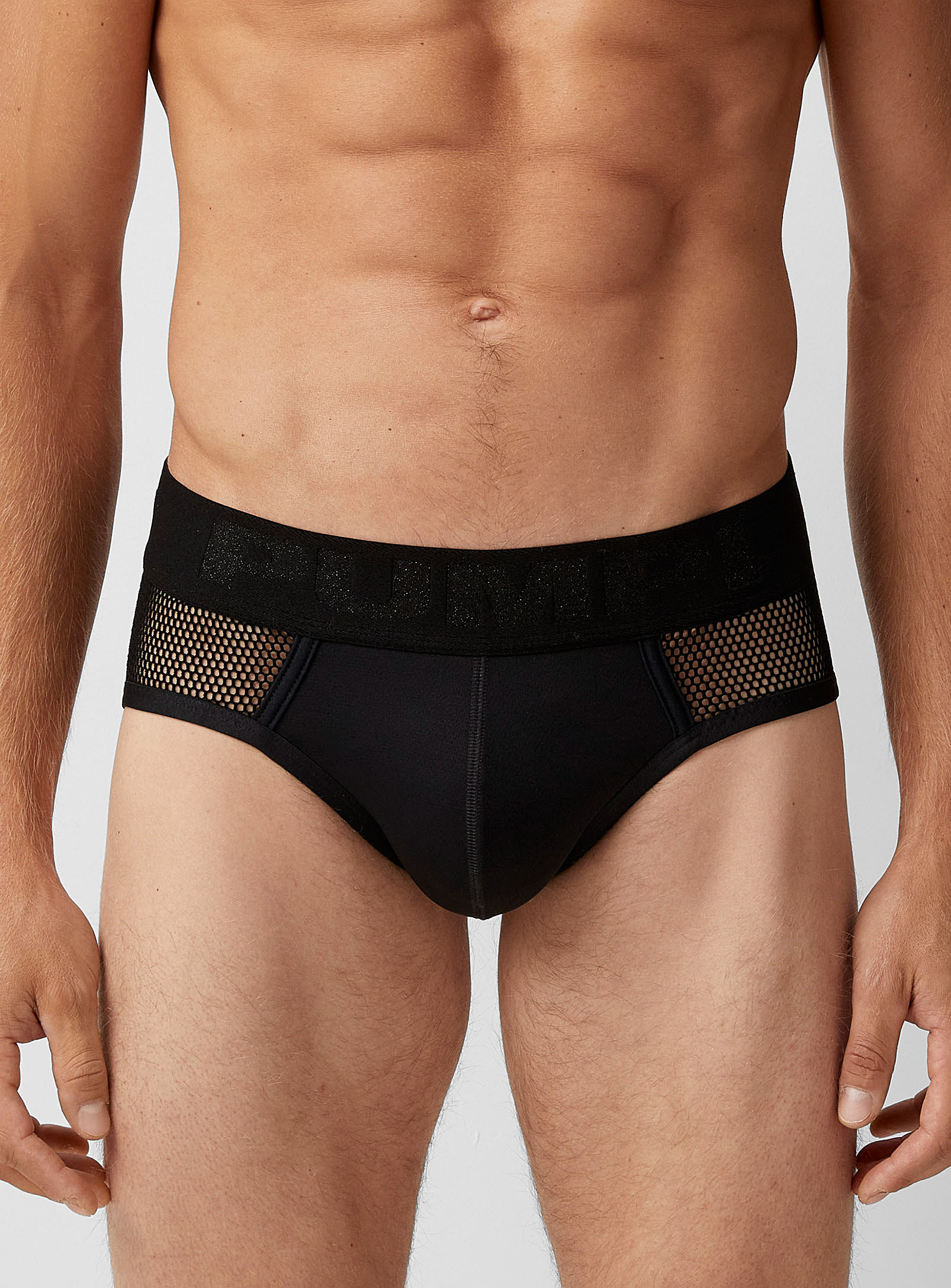 Switch Micro-mesh Cropped Brief In Black