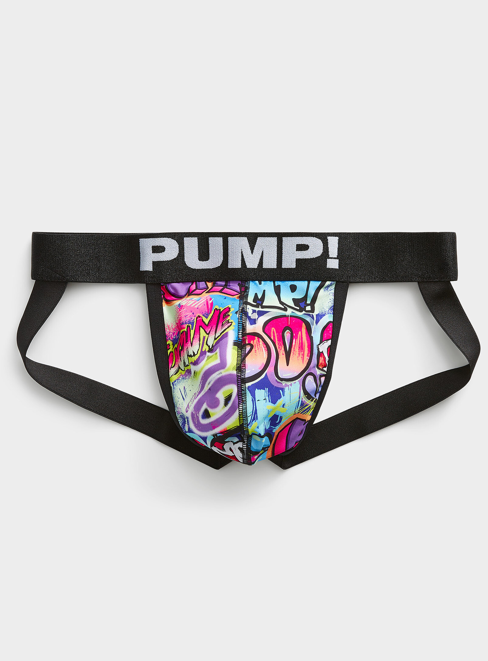 Pump Drip Jockstrap In Patterned Black