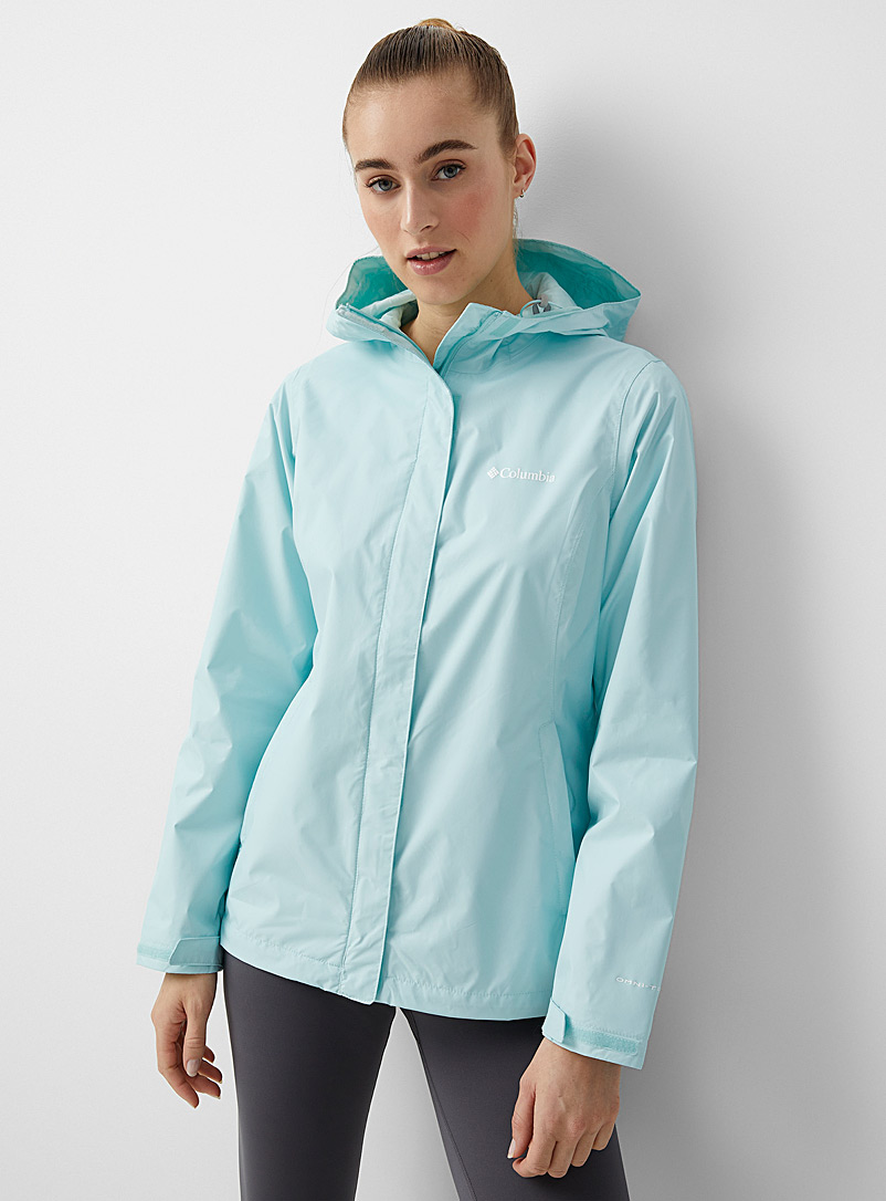 Columbia Lime Green Arcadia packable rain jacket for women