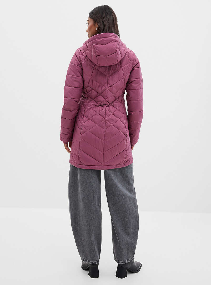 Heavenly plush hooded 3/4-length puffer jacket | Columbia