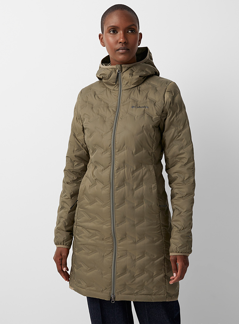 Columbia Khaki Delta Ridge chevron down puffer jacket for women