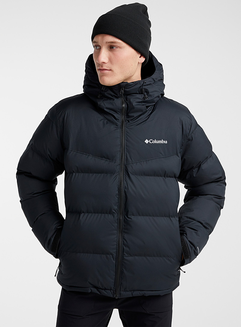 Columbia Black Iceline Ridge puffer jacket Relaxed fit for men