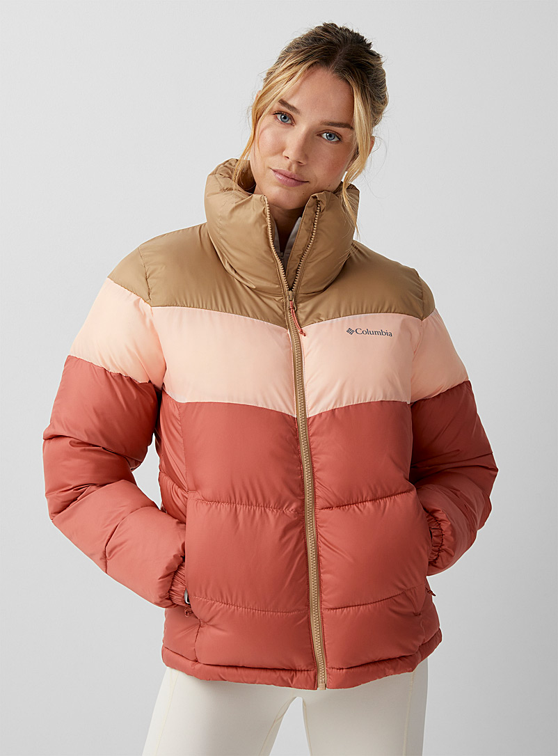 Columbia Dusky Pink Tricolor Puffect puffer coat Regular fit for women