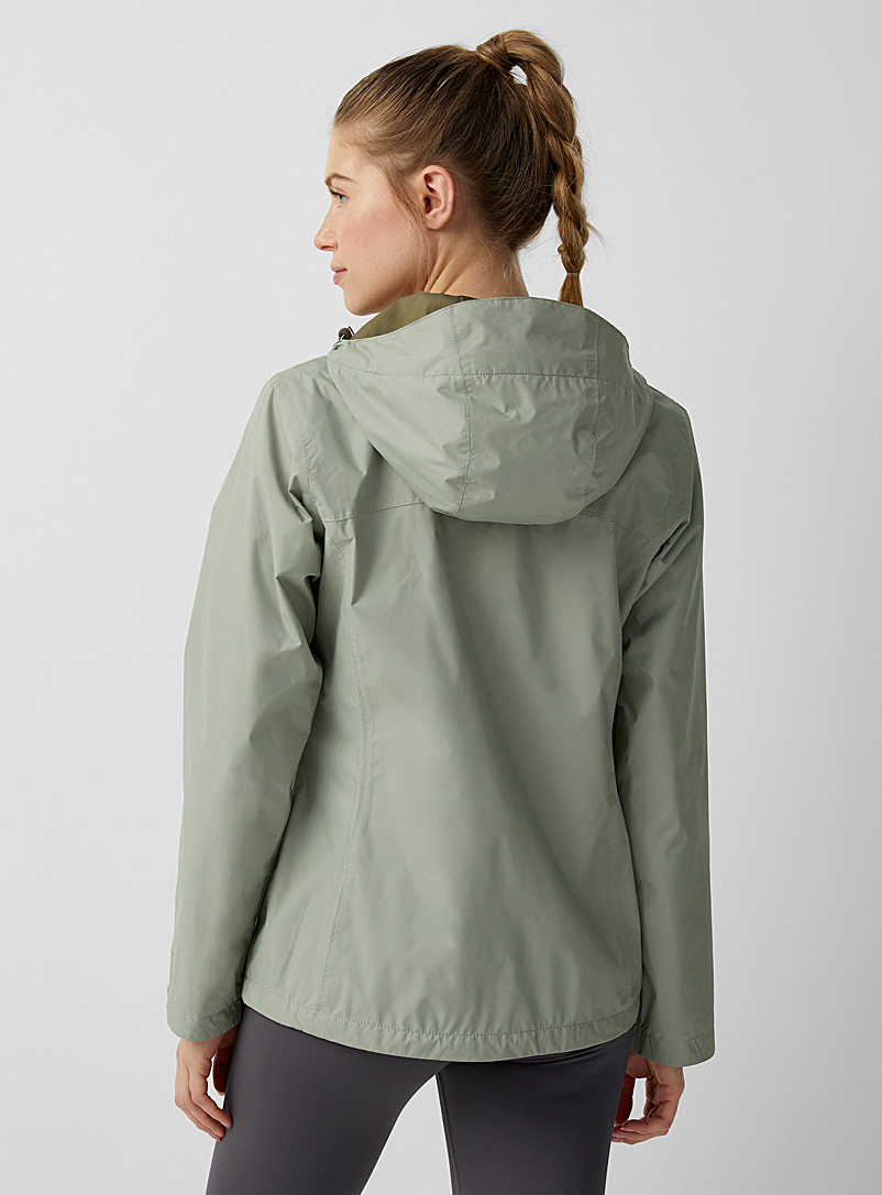 Columbia Red Arcadia packable rain jacket for women
