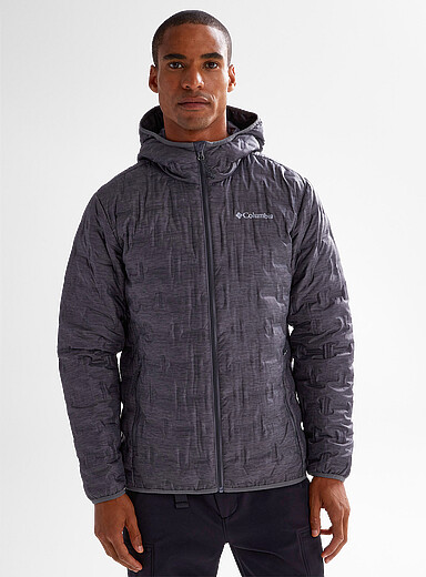 Columbia Grey Delta Ridge hooded puffer jacket for men