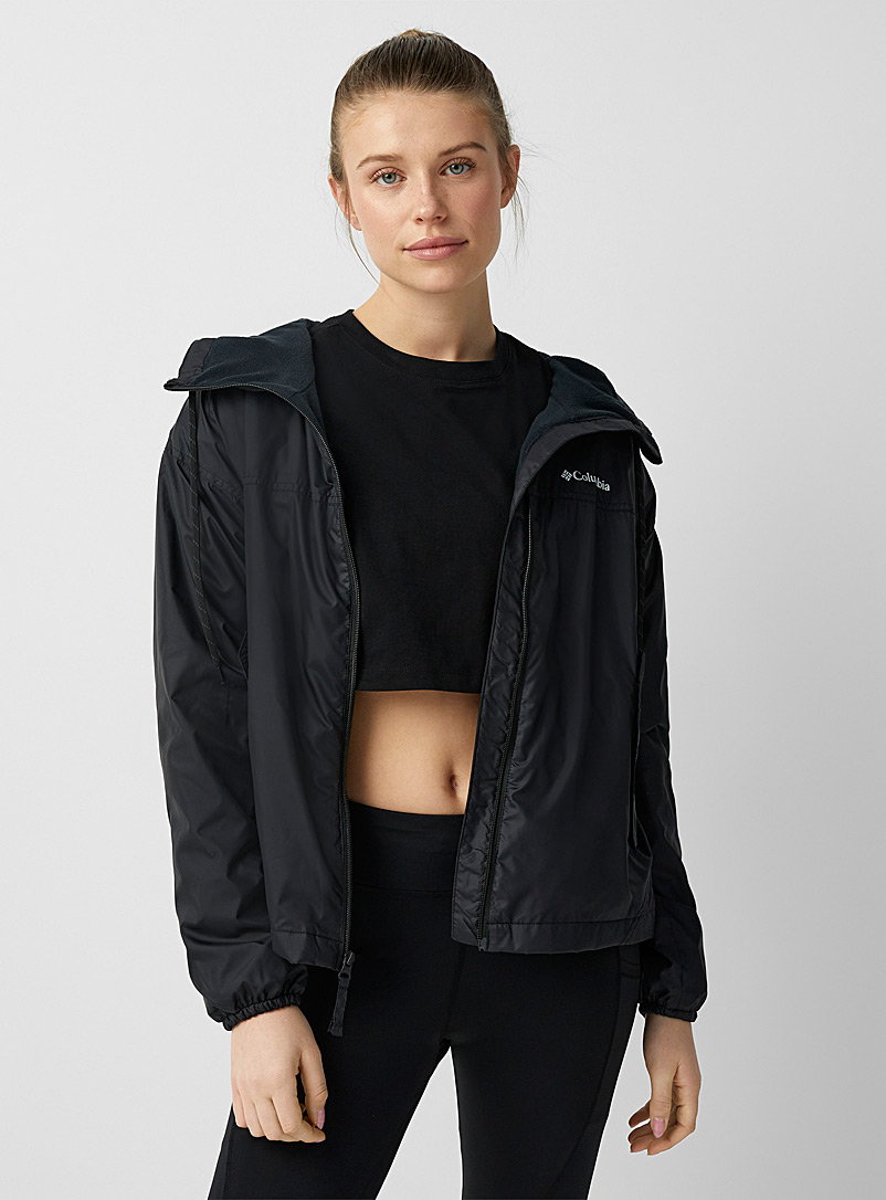 Columbia Black Flash Challenger fleece-lined windbreaker jacket for women