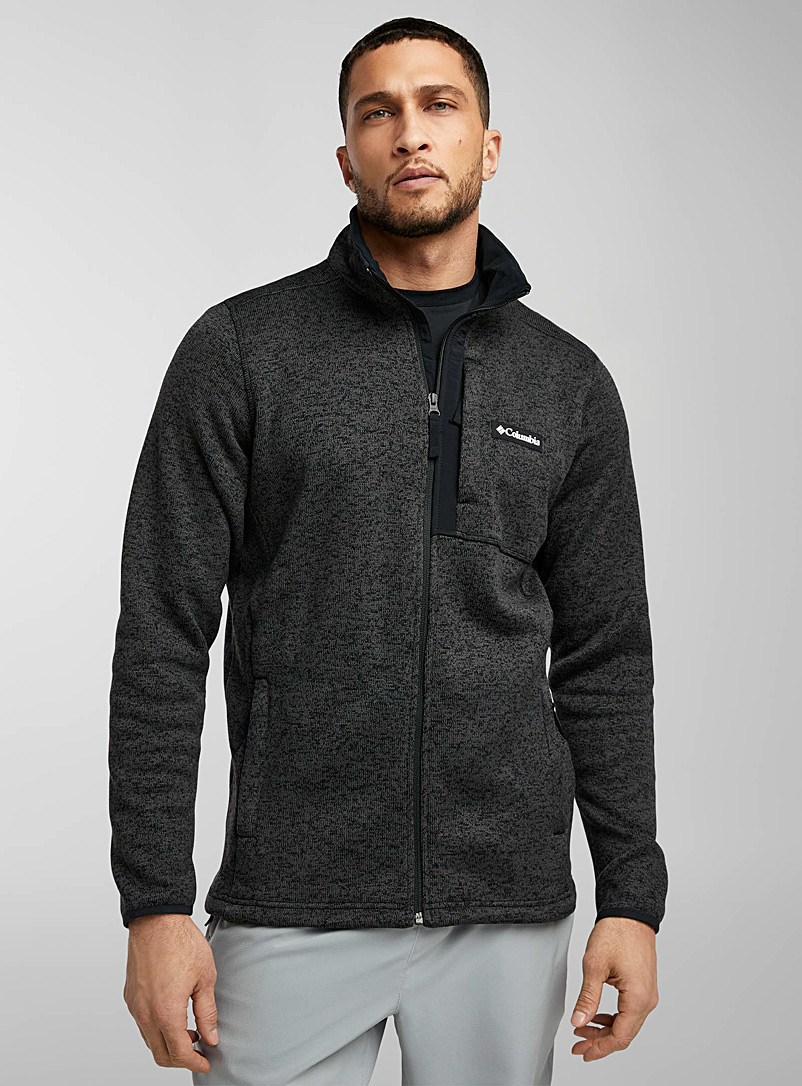 Columbia Black Weather heathered knit cardigan for men