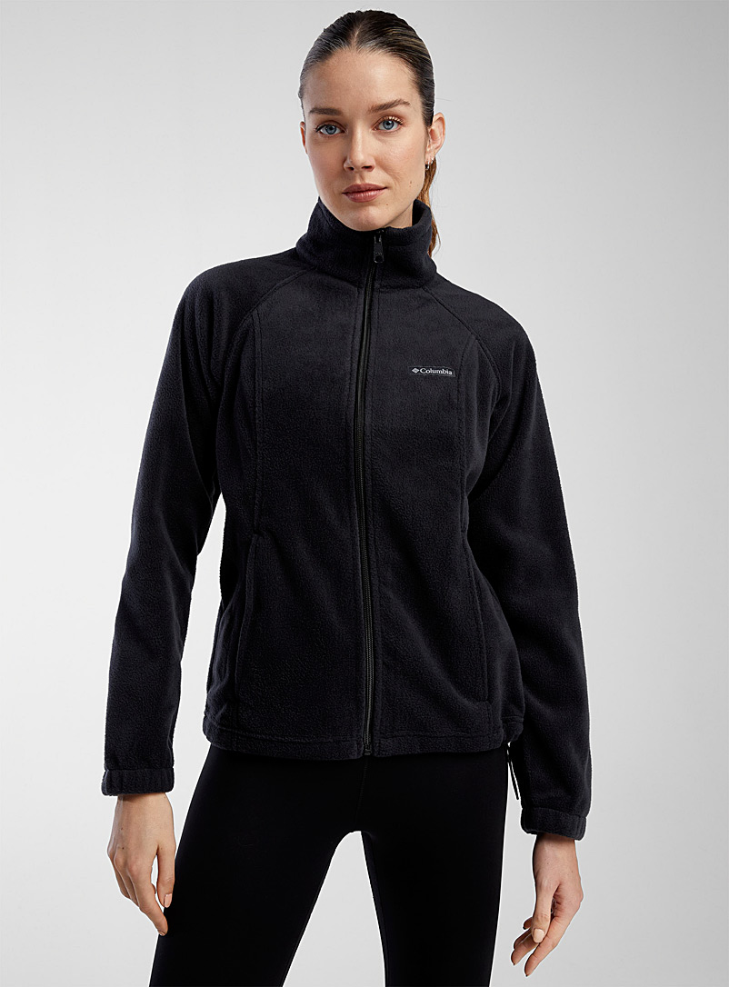 Columbia Black Benton zip-up polar fleece jacket for women