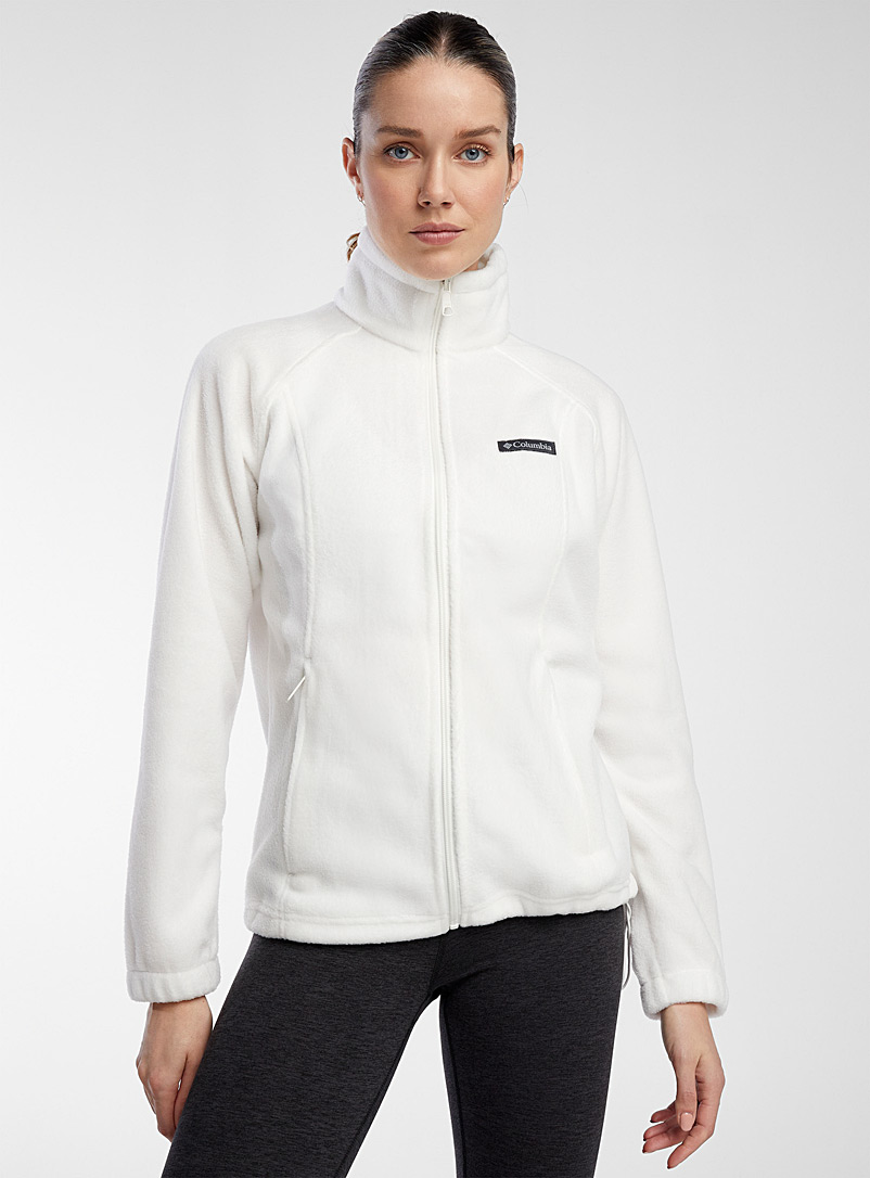 Columbia White Benton zip-up polar fleece jacket for women