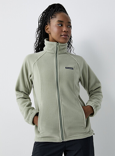 Columbia Green Benton zip-up polar fleece jacket for women