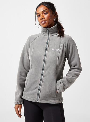 Columbia: La veste polaire zipp&eacute;e Benton Vert fonc&eacute; - Mousse pour femme